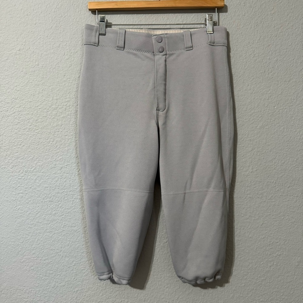 Majestic Unisex Youth Light Gray Baseball Shorts Size L Sporty‎ Athletic Outfit